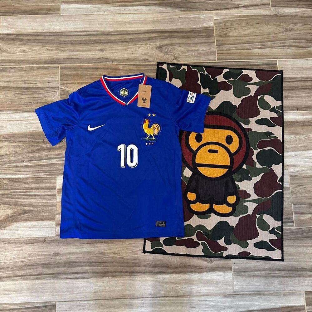 BNWT 2024/25 France Home Jersey #10 Mbappe Nike Soccer Euro Nations League Kit - Picture 1 of 3